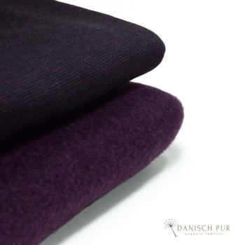 Preview: Bio Wollfleece - Aubergine